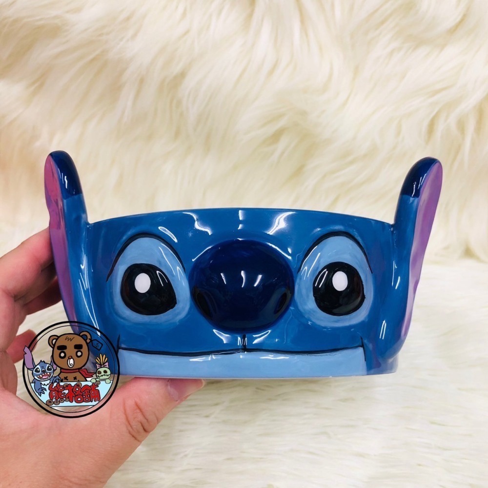 買史迪奇送安琪【現貨】迪士尼 星際寶貝 史迪奇 造型 沙拉碗   陶瓷碗 水果碗-細節圖4