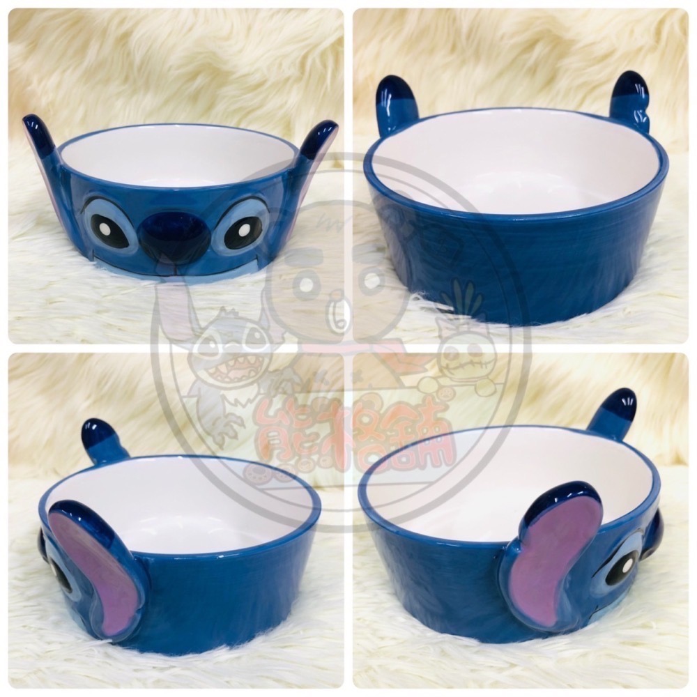 買史迪奇送安琪【現貨】迪士尼 星際寶貝 史迪奇 造型 沙拉碗   陶瓷碗 水果碗-細節圖5