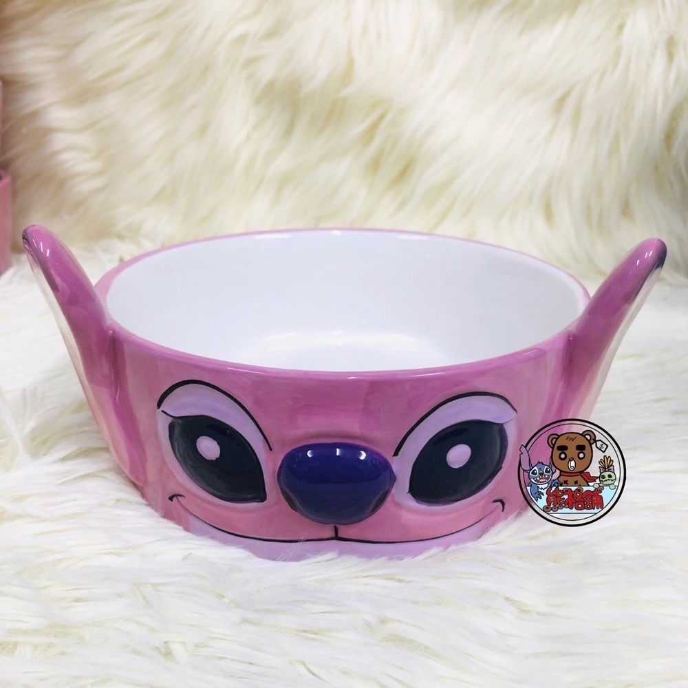 買史迪奇送安琪【現貨】迪士尼 星際寶貝 史迪奇 造型 沙拉碗   陶瓷碗 水果碗-細節圖6