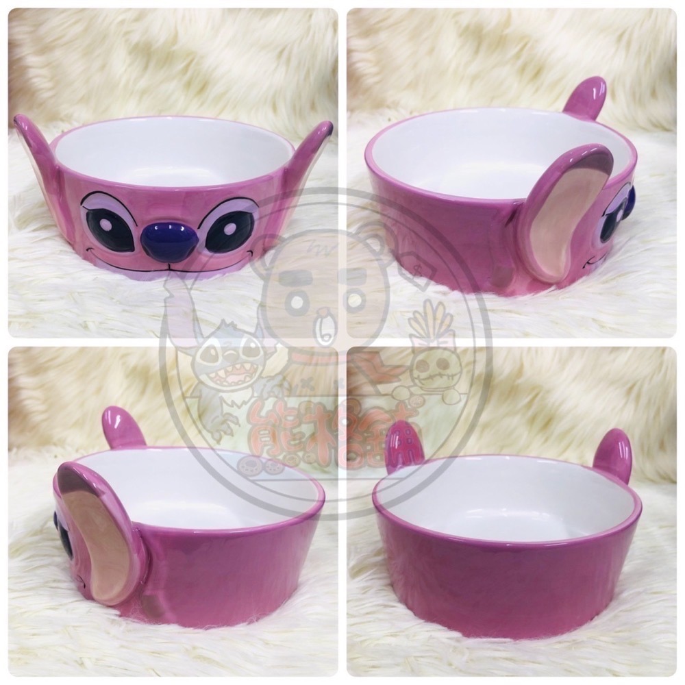 買史迪奇送安琪【現貨】迪士尼 星際寶貝 史迪奇 造型 沙拉碗   陶瓷碗 水果碗-細節圖7