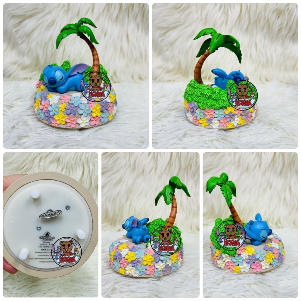 【現貨】上海迪士尼樂園限定 史迪奇 甜夢小島森林旋轉音樂 擺件 旋轉音樂盒 公仔 Stitch 擺飾 雕像 熊格舖-細節圖3