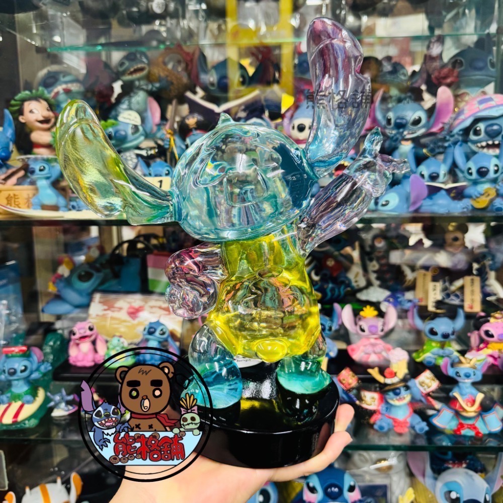 【現貨】全球限量1000隻 第二代 彩虹 史迪奇 塑像 星際寶貝 水晶 琉璃 禮物 stitch 熊格舖-細節圖2