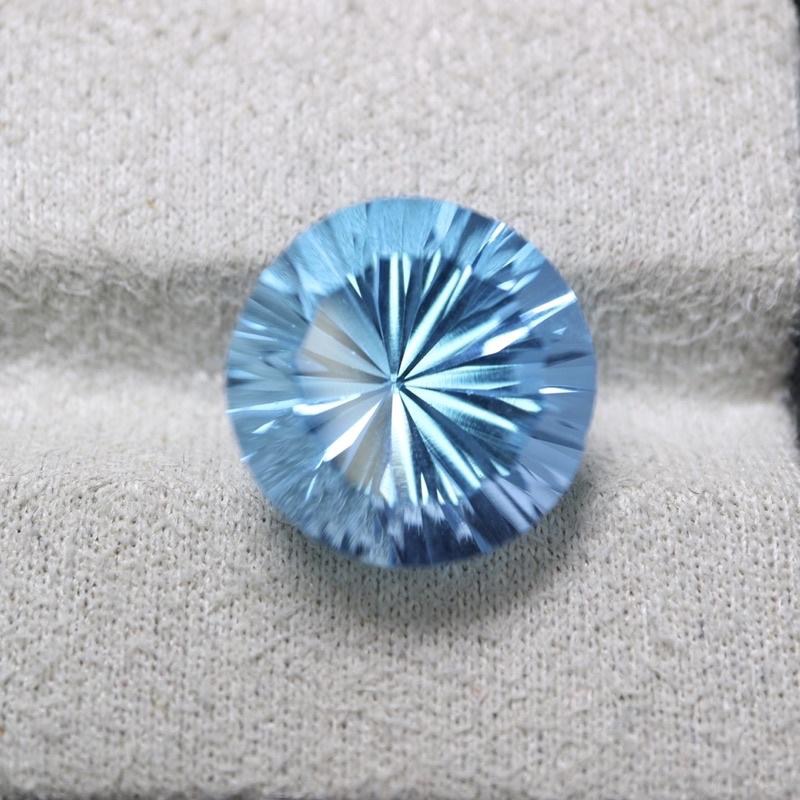 已售【艾爾莎寶石】12.03ct 頂級淨度IF！你相信光嗎？放射閃爍藍！天然瑞士藍拓帕石Swiss Blue Topaz-細節圖2