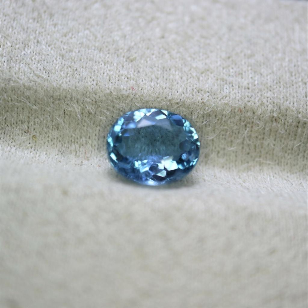 【艾爾莎寶石】【附證】1.39ct 天然無燒深海藍寶 海藍寶難得的乾淨超深藍-細節圖6