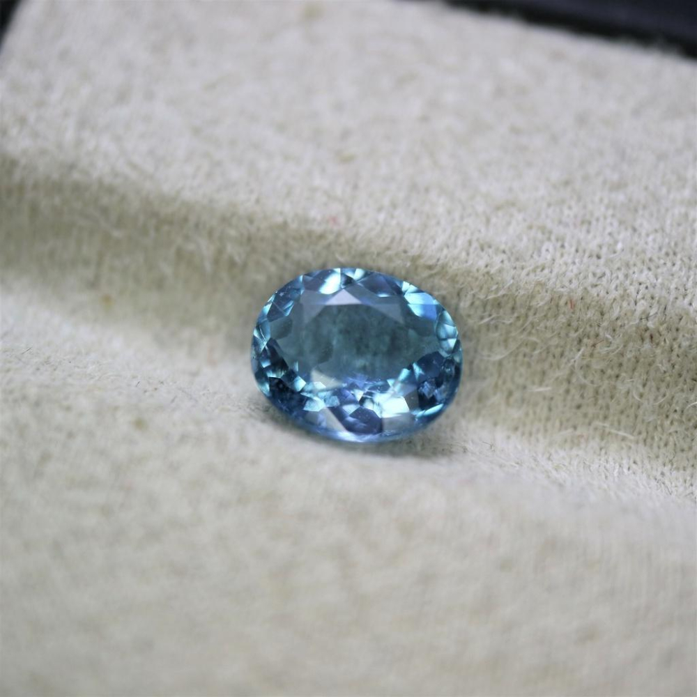 【艾爾莎寶石】【附證】1.39ct 天然無燒深海藍寶 海藍寶難得的乾淨超深藍-細節圖7