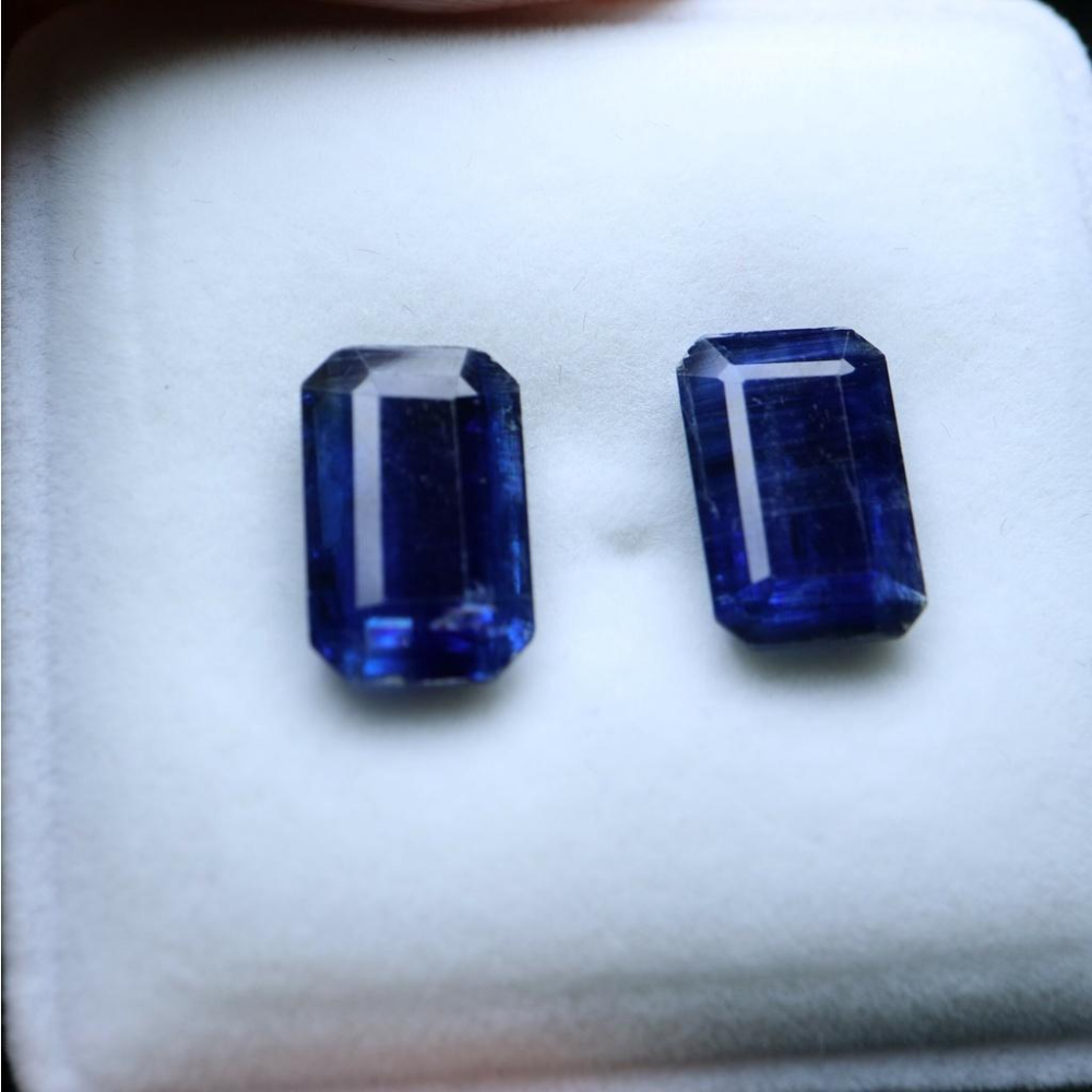 【艾爾莎寶石】2pcs共17.08ct 罕見大顆皇家藍一對！天然無燒藍晶石 Kyanite-細節圖2