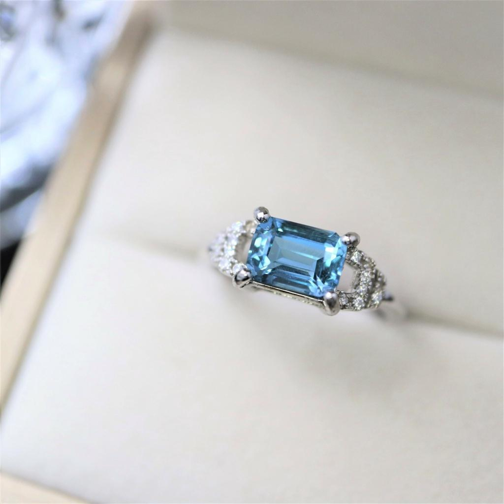 【艾爾莎寶石】1.6ct 頂級淨度IF！天然瑞士藍拓帕石 London Blue Topaz 925銀鍍厚白K-細節圖2