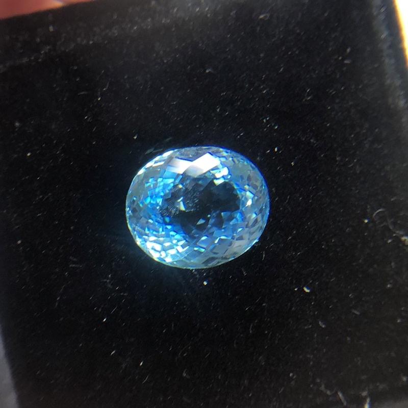 【艾爾莎寶石】14.78ct 頂級淨度IF！純淨藍！天然瑞士藍拓帕石Swiss Blue Topaz-細節圖2