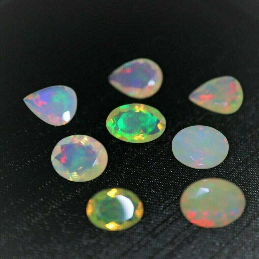 【艾爾莎寶石】品項(H) 1.36ct 刻面優質彩虹分佈整顆寶石！天然歐珀（蛋白石）Opal-細節圖2