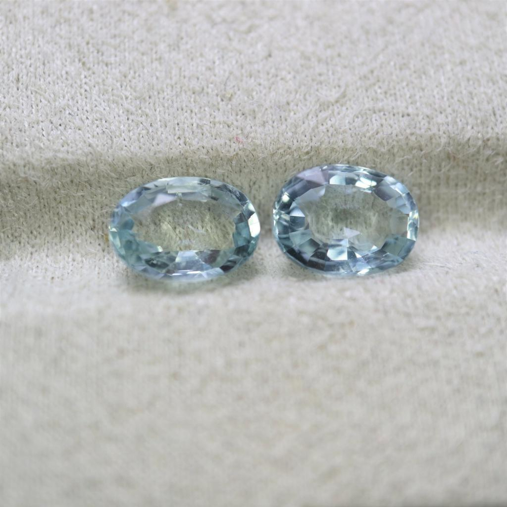 【艾爾莎寶石】一對共3.1ct 頂級淨度IF！純淨銀藍！天然無燒海藍寶 Aquamarine-細節圖2