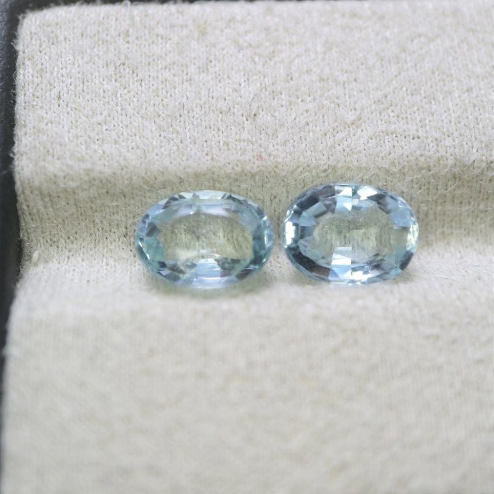 【艾爾莎寶石】一對共3.1ct 頂級淨度IF！純淨銀藍！天然無燒海藍寶 Aquamarine-細節圖3