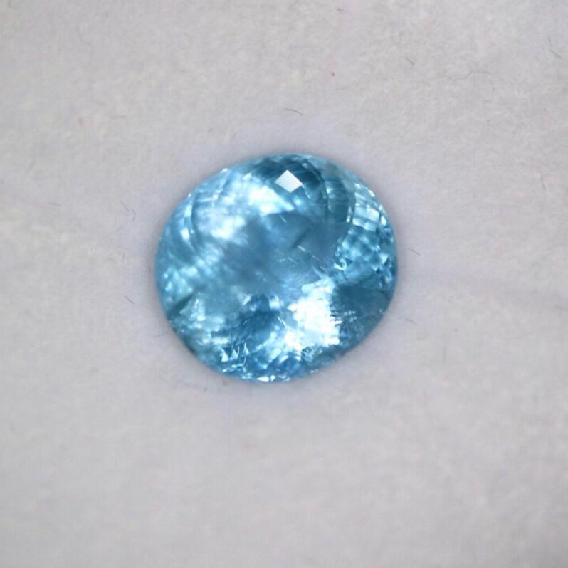 【艾爾莎寶石】5.42ct 藍色漩渦！純淨翠藍！天然海藍寶 Aquamarine-細節圖2