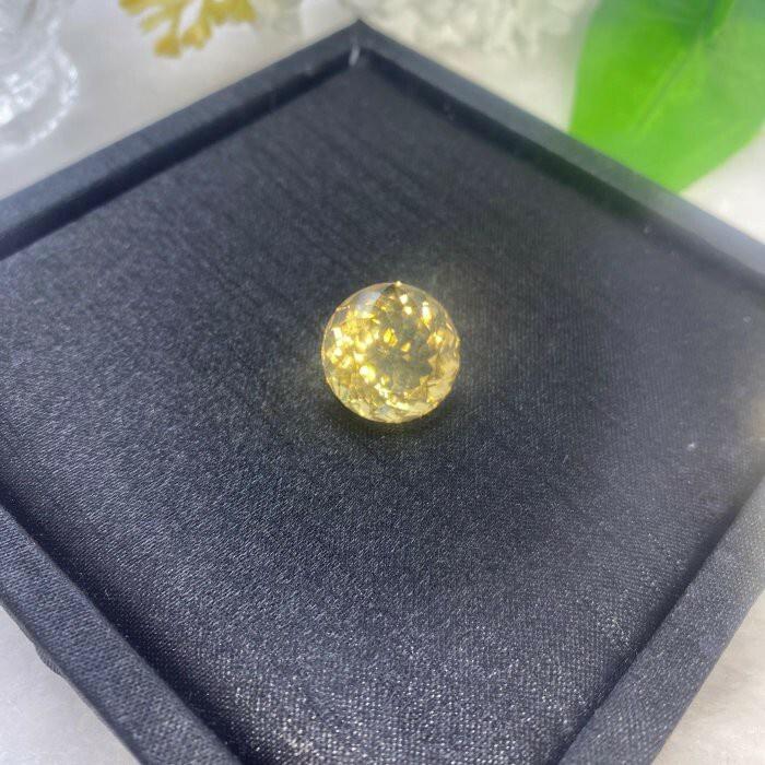 【艾爾莎寶石】18.42ct 頂級淨度IF！少見花式正圓！時來運轉！天然巴西黃水晶 Citrine-細節圖2