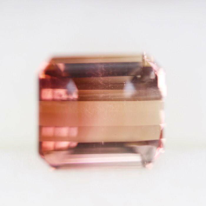 【艾爾莎寶石+】2.83ct 淨度超高！漸層粉橘紅色！天然無燒雙色碧璽 Bi-color Tourmaline-細節圖2