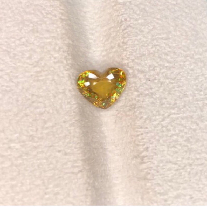 【艾爾莎寶石】3.03ct 天然無燒榍石 近頂級淨度IF！強七彩煙花！色散超越鑽石！Sphene 陽光下七彩炫光-細節圖3
