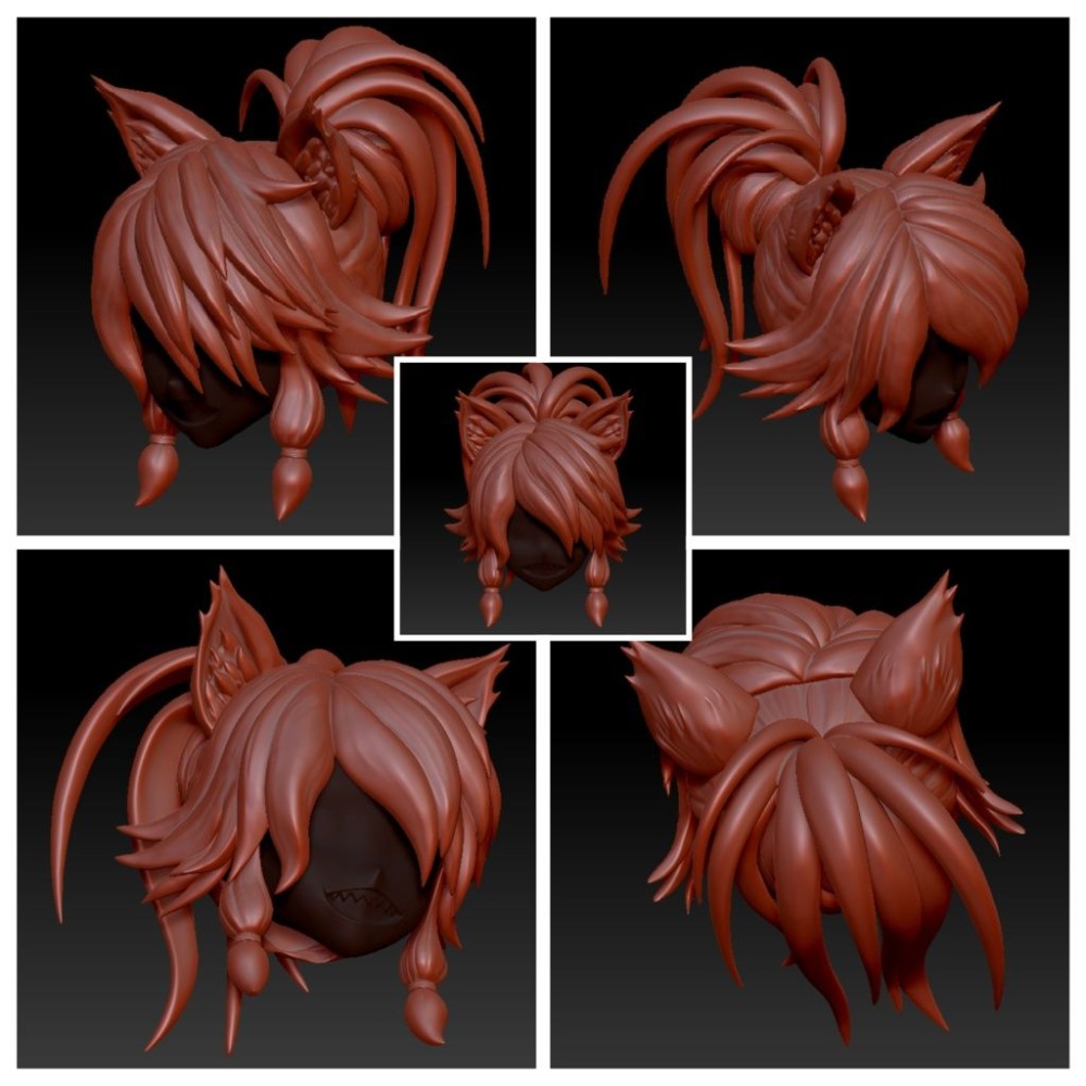 朱羅專用 髪パーツVol.2 神秘style 含 猫耳-細節圖2