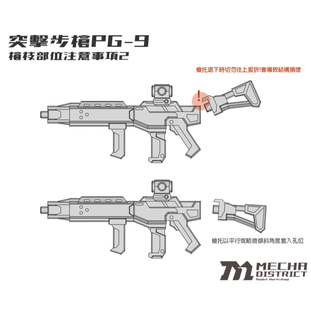 MechaDistrict 突擊步槍PG-9 1/12機娘用改套-細節圖7