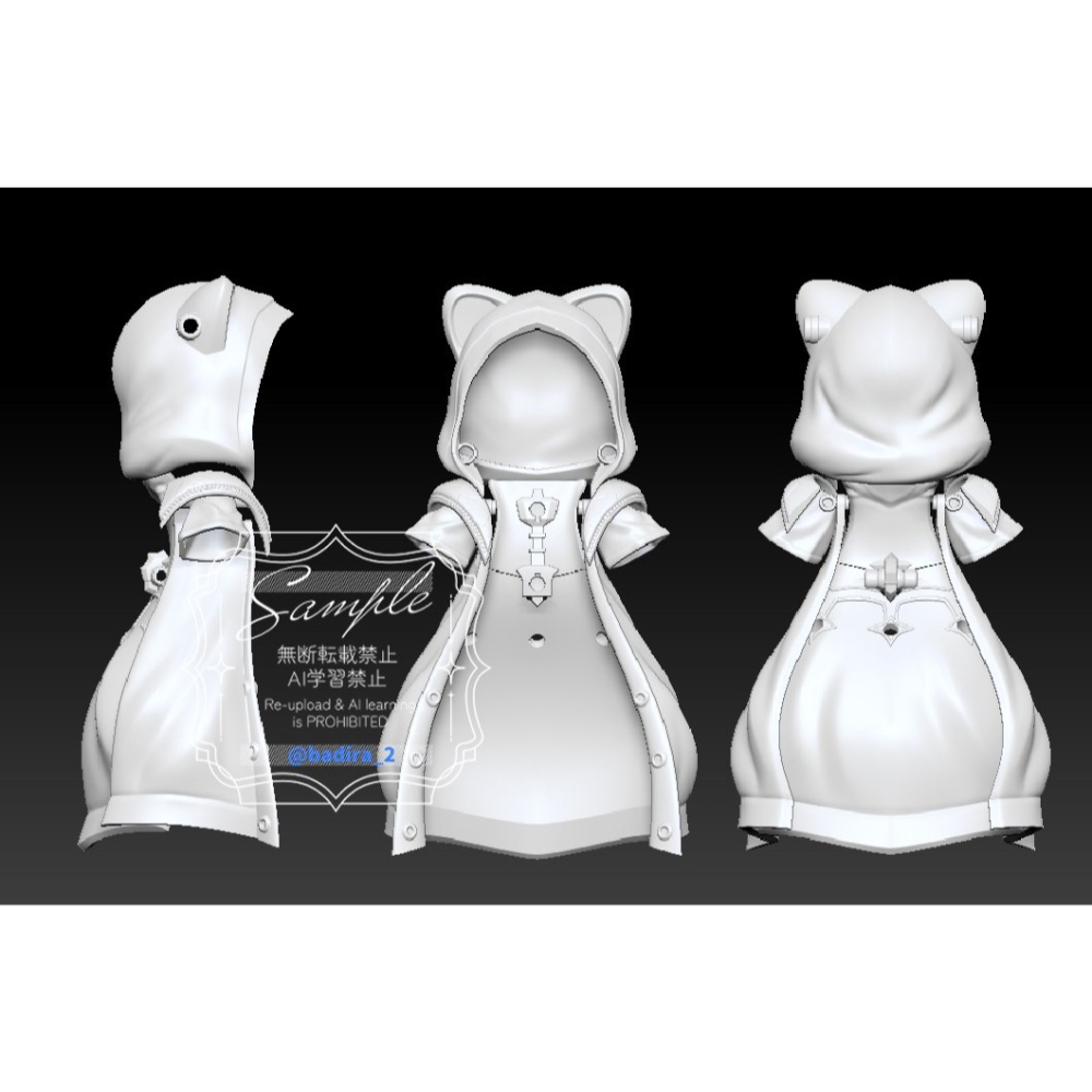 [受注生產][巴狄拉玩具] 1/12 泛用裝備 ANIMAL連帽外套 貓科/犬科-細節圖7