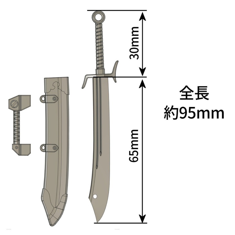 [預購][天然堂]1/10～1/12 中華大刀 （有塗裝版選項）-細節圖7