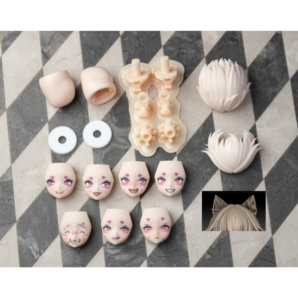 [Muscuto] MGM-EX15 朱羅九尾祭用頭雕+大腿組合-細節圖3