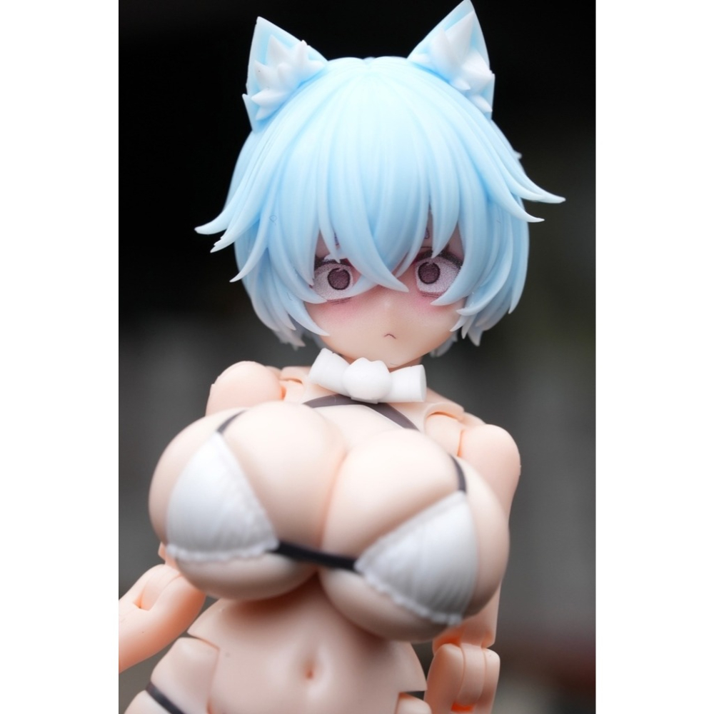 [Muscuto]MFK-27 預塗裝面雕組 PuniMofu雪兔配色-細節圖7