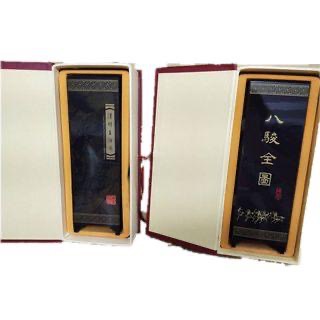 便宜出售 2入漆器小屏風 《清明上河圖》+《八駿圖》-細節圖5