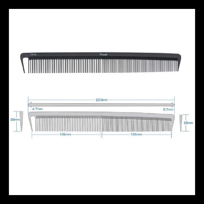 日本植原Tough剪髮梳 CB-35【１支】抗靜電 耐藥 耐熱 彈性硬 設計師剪髮梳 日本理髮梳 // 801美業倉庫-細節圖3