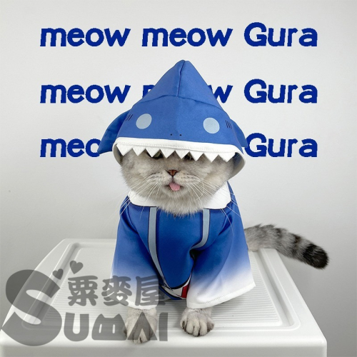 【MAIMAI SHOP♥】日韓精品=預購hololive 噶嗚 古拉 鯊鯊 鯊魚 寵物 衣服 貓 衣服 虛擬主播