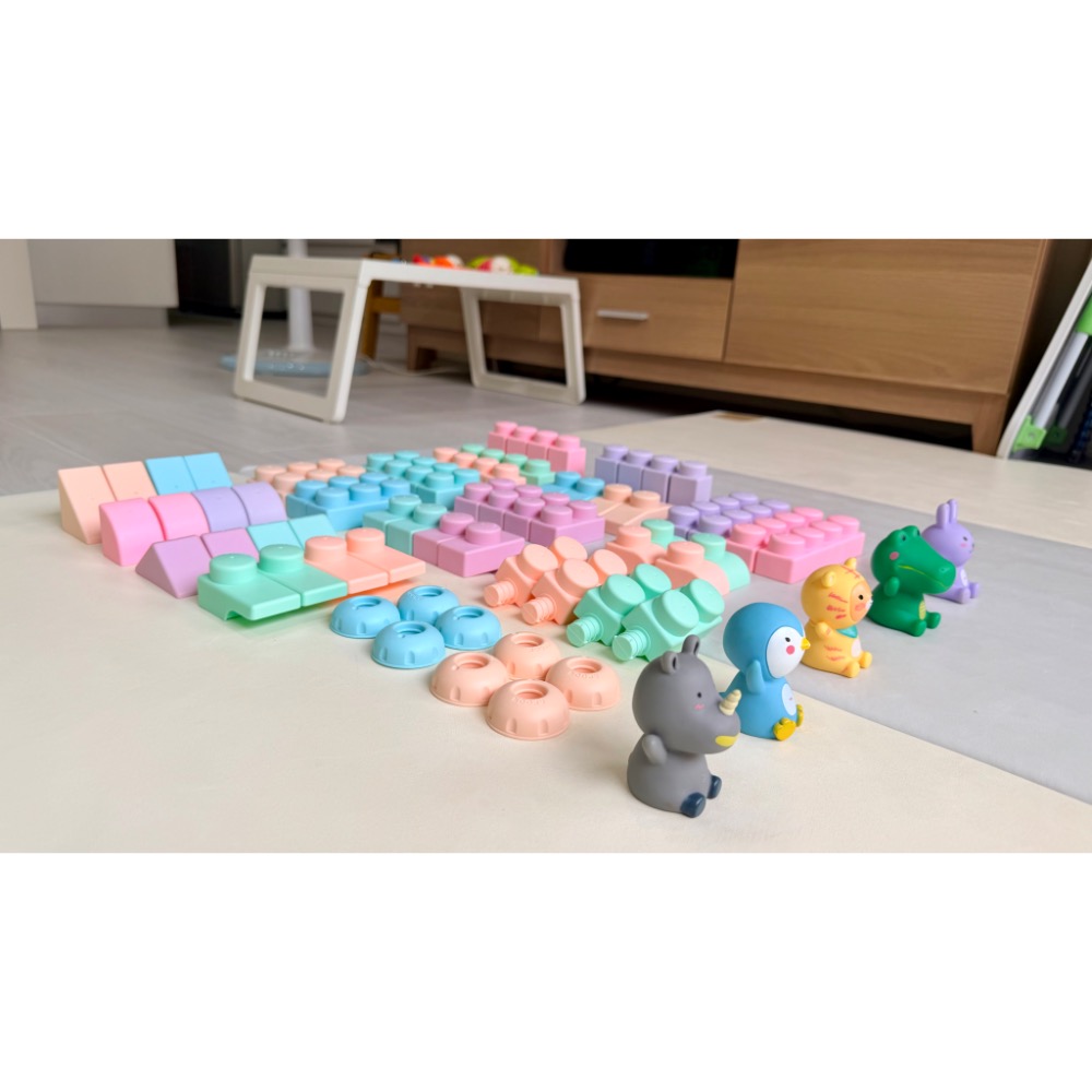 MOOMU馬卡龍香草軟積木  72pcs/組-細節圖2