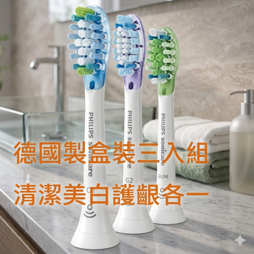 [德國產盒裝]PHILIPS飛利浦-智臻刷頭(3入)(4入) HX9063 / HX9053 /HX9043HX9073-細節圖3