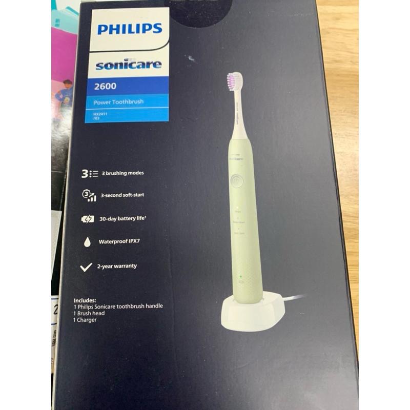 全新保固兩年Philips 飛利浦 Sonicare輕柔舒敏音波震動牙刷HX2411/03小羽刷hx2421-細節圖3