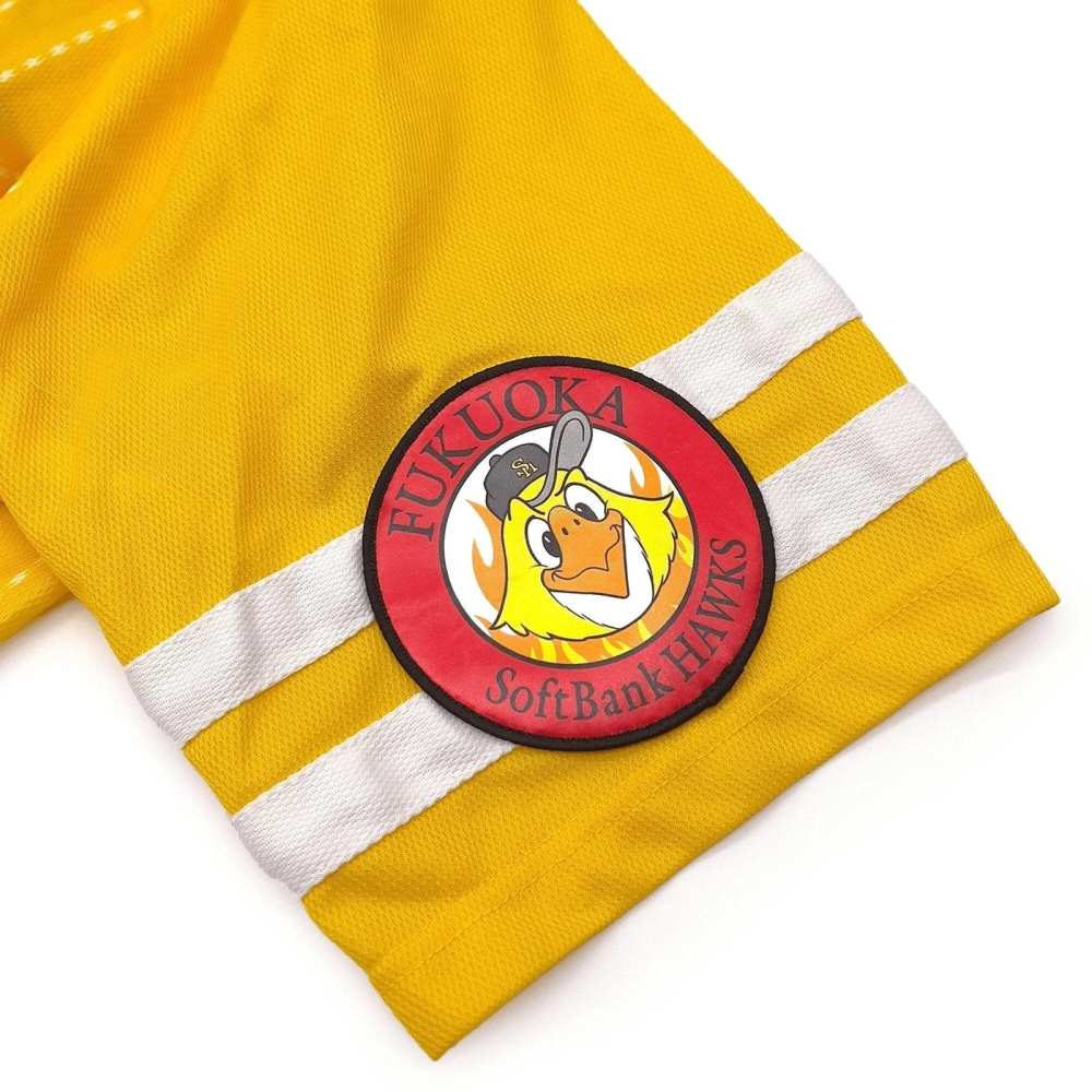 日本職棒 NPB 軟銀鷹 2015 鷹之祭典 熱男 應援球衣 黃色 S、L (罩衫 棒球 壘球 棒壘)-細節圖3