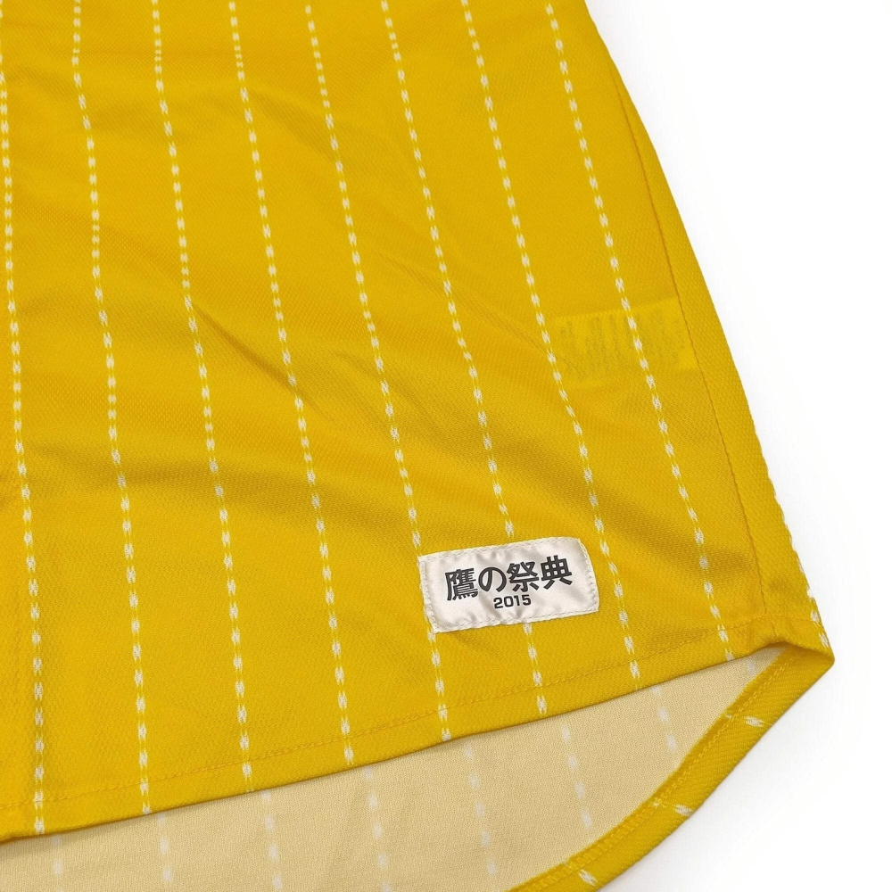 日本職棒 NPB 軟銀鷹 2015 鷹之祭典 熱男 應援球衣 黃色 S、L (罩衫 棒球 壘球 棒壘)-細節圖6