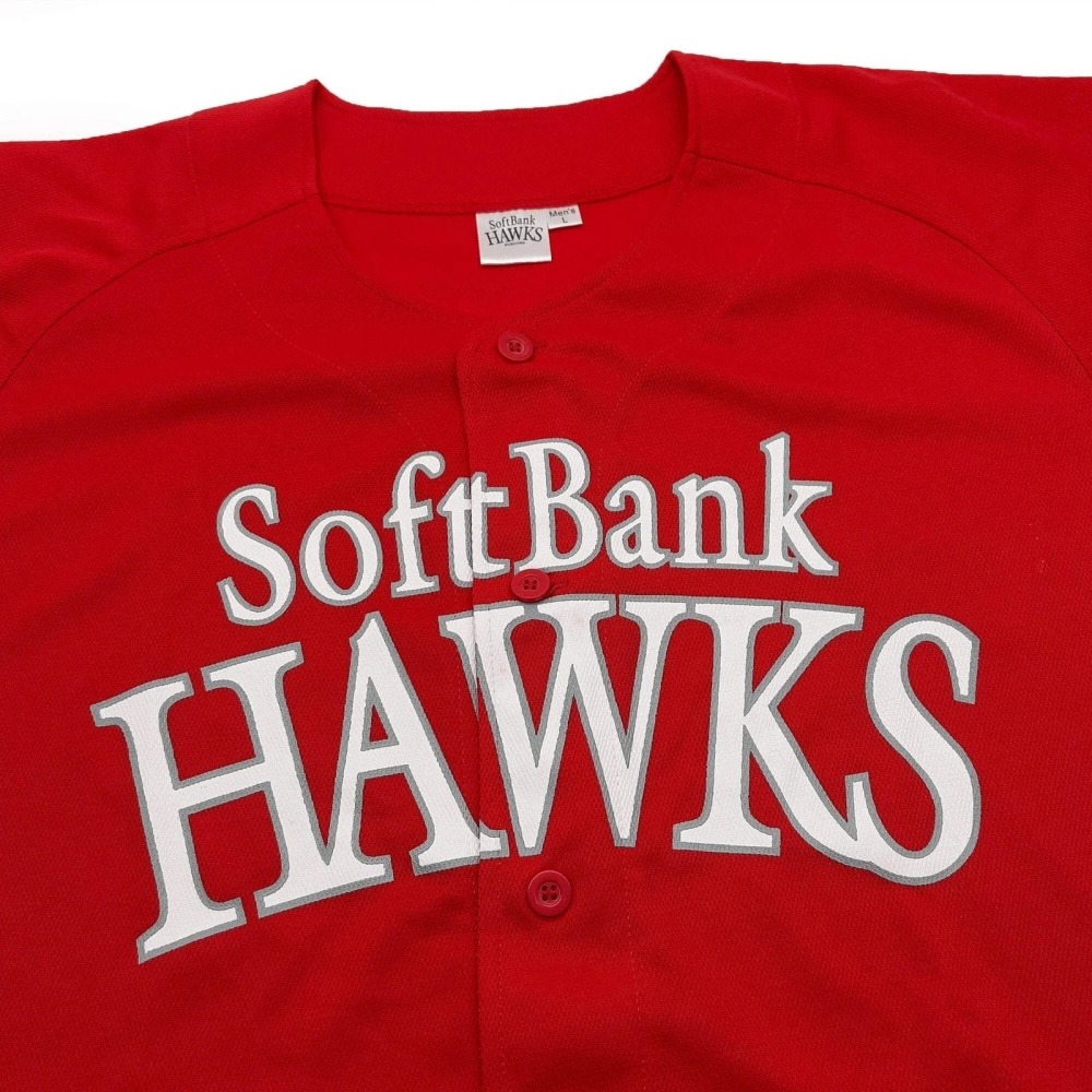 日本職棒 NPB 軟銀鷹 2010 鷹之祭典 電繡臂章 應援球衣 紅色 S、L (罩衫 棒球 壘球 棒壘 刺繡)-細節圖5