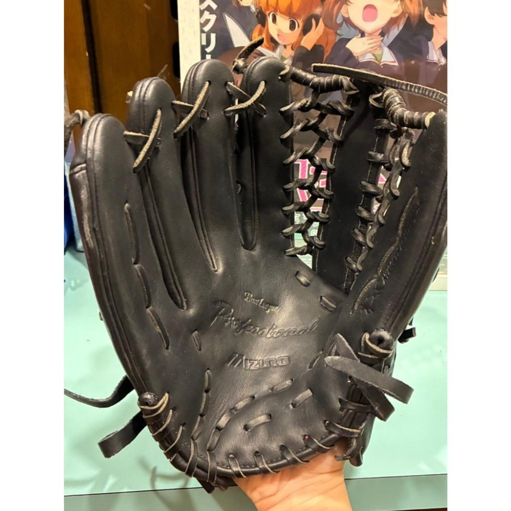 大M白金標 Mizuno 鈴木一朗型 反手 外野手套 Buw League (左投 棒球 壘球 棒壘 美津濃 牛舌檔)-細節圖8