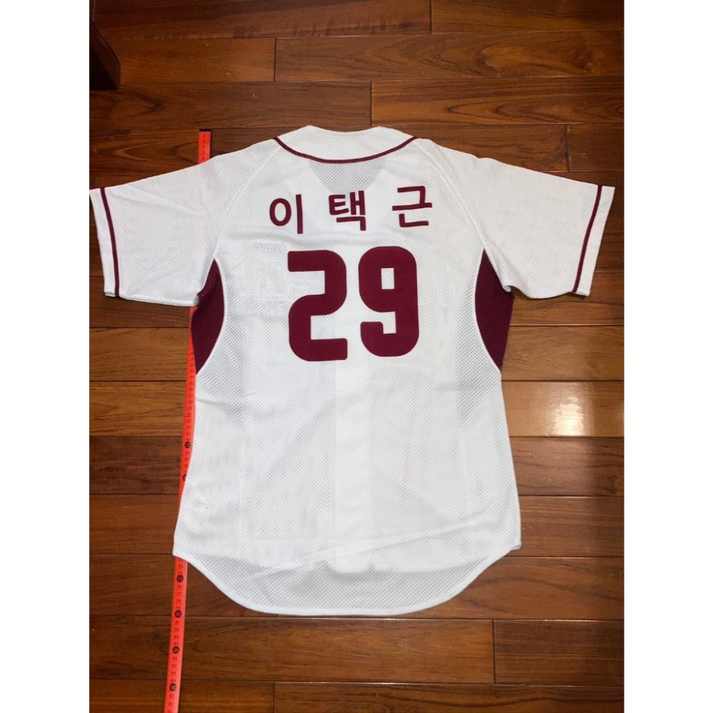 南韓製 韓國職棒 耐克森英雄隊 電繡 李宅根 이택근 主場 應援球衣 M (罩衫 KBO 棒球 棒壘 培證 首爾 刺繡)-細節圖3