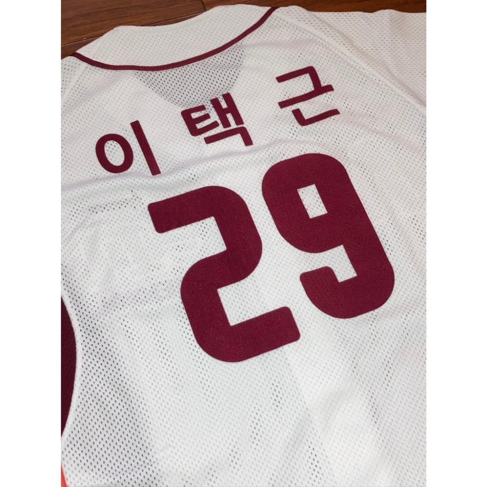 南韓製 韓國職棒 耐克森英雄隊 電繡 李宅根 이택근 主場 應援球衣 M (罩衫 KBO 棒球 棒壘 培證 首爾 刺繡)-細節圖5