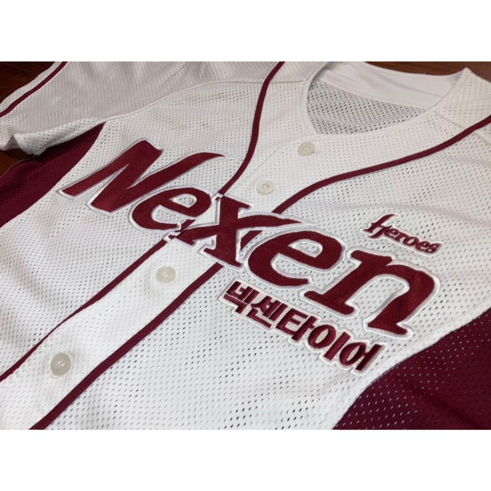 南韓製 韓國職棒 耐克森英雄隊 電繡 李宅根 이택근 主場 應援球衣 M (罩衫 KBO 棒球 棒壘 培證 首爾 刺繡)-細節圖6