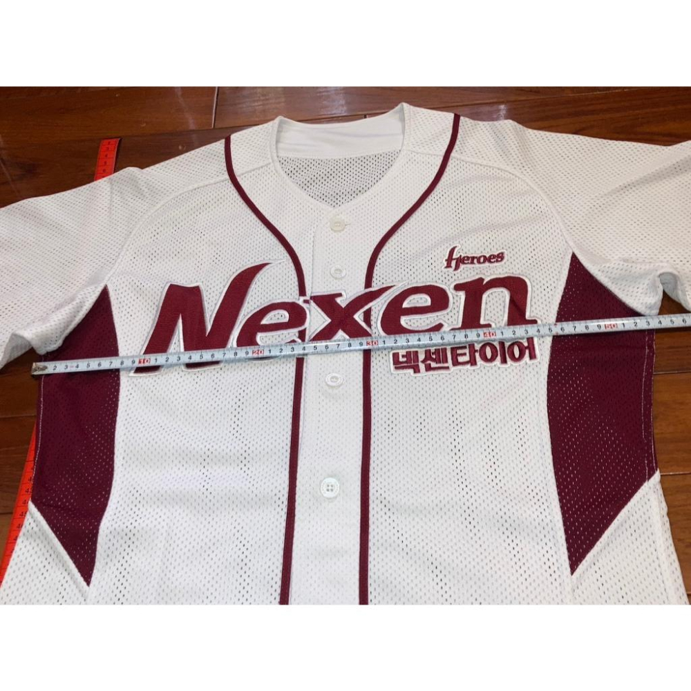 南韓製 韓國職棒 耐克森英雄隊 電繡 李宅根 이택근 主場 應援球衣 M (罩衫 KBO 棒球 棒壘 培證 首爾 刺繡)-細節圖9