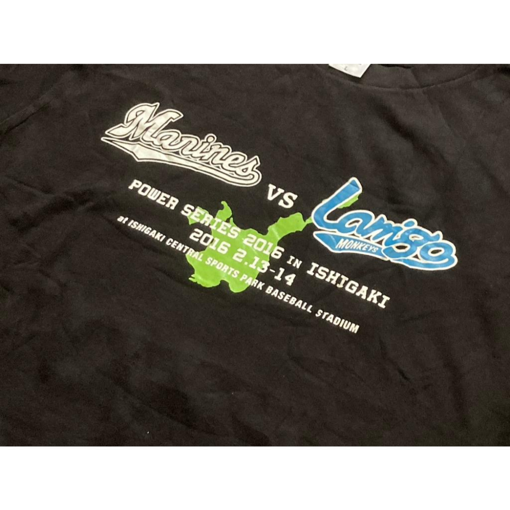 Lamigo桃猿 & 羅德海洋 2016 亞洲門戶交流賽 紀念上衣 L (球衣 千葉 NPB 棒球 棒壘 短T 日本職棒-細節圖2