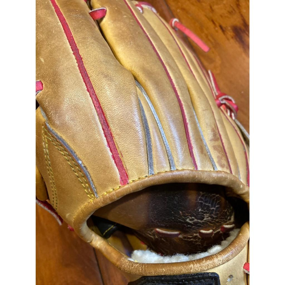 大M金標 Mizuno Pro 4D 反手 外野手套 12.5吋 (左投 棒球 壘球 棒壘 美津濃 金蔥標 牛舌檔)-細節圖7