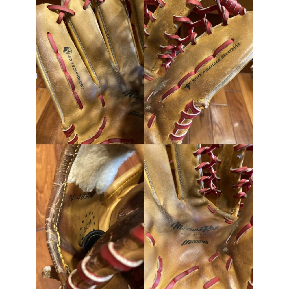 大M金標 Mizuno Pro 4D 反手 外野手套 12.5吋 (左投 棒球 壘球 棒壘 美津濃 金蔥標 牛舌檔)-細節圖8