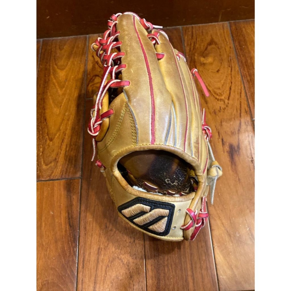 大M金標 Mizuno Pro 4D 反手 外野手套 12.5吋 (左投 棒球 壘球 棒壘 美津濃 金蔥標 牛舌檔)-細節圖9