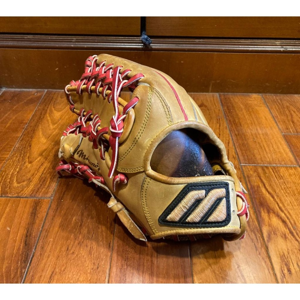 大M金標 Mizuno Pro 4D 反手 外野手套 12.5吋 (左投 棒球 壘球 棒壘 美津濃 金蔥標 牛舌檔)-細節圖10