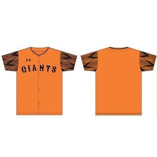 UA 日本職棒 讀賣巨人 2020 橙魂 應援球衣 L (罩衫 運動 排汗 球迷 NPB 棒球 棒壘 巨人)-細節圖5