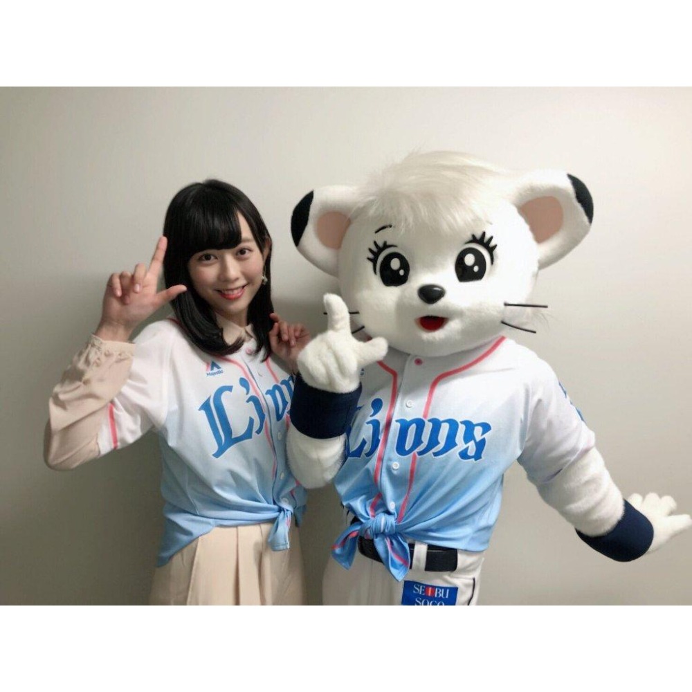 日本職棒 西武獅 2018 女孩 白藍漸層 應援球衣 (罩衫 NPB 琦玉 棒球 女子 棒壘 Majestic 淑女)-細節圖2