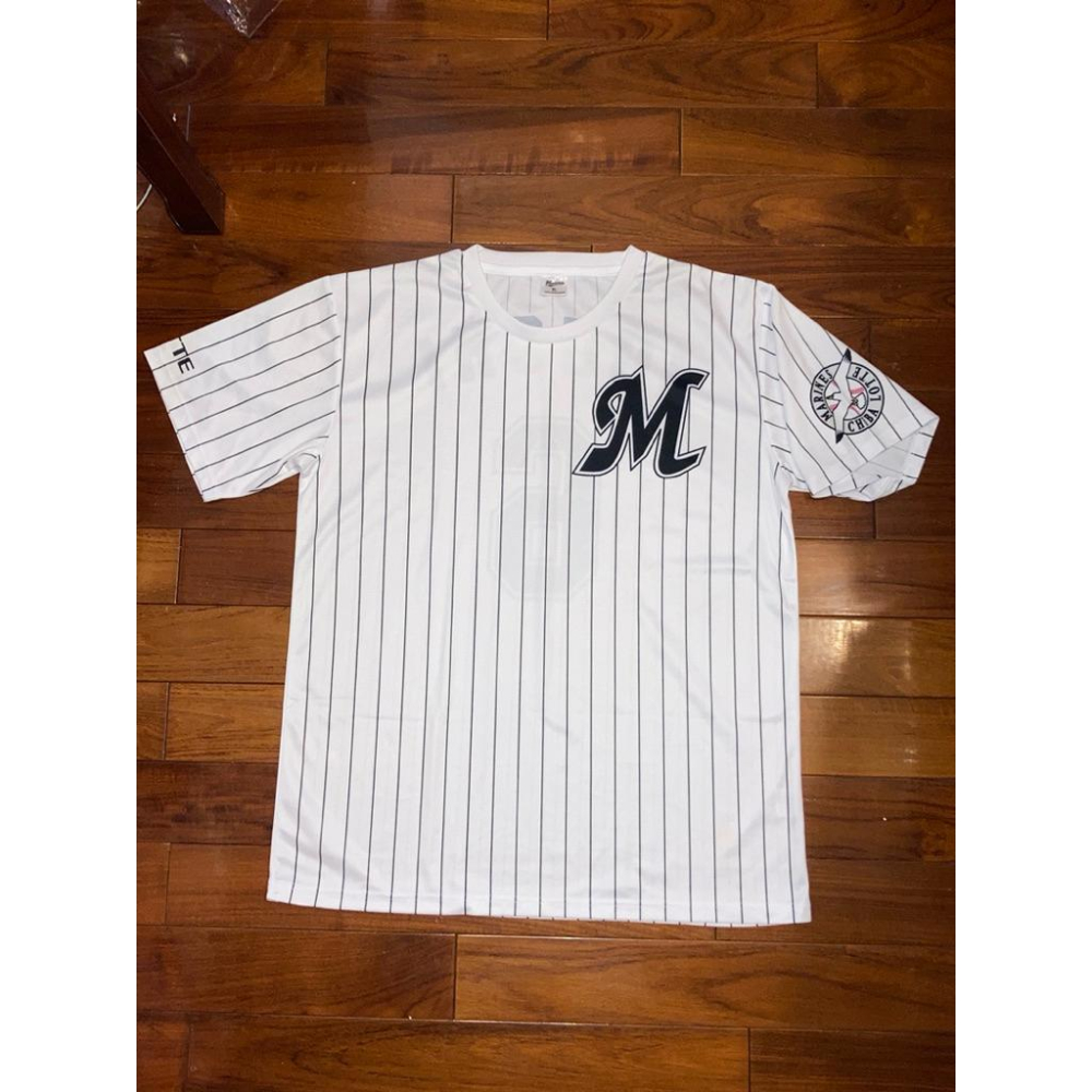 日本職棒 千葉羅德海洋 井口資仁 排汗練習衣/上衣 XL (球衣 日職 NPB 棒球 棒壘 T恤 運動 短T)-細節圖2