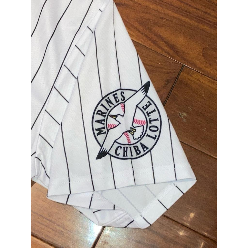 日本職棒 千葉羅德海洋 井口資仁 排汗練習衣/上衣 XL (球衣 日職 NPB 棒球 棒壘 T恤 運動 短T)-細節圖4