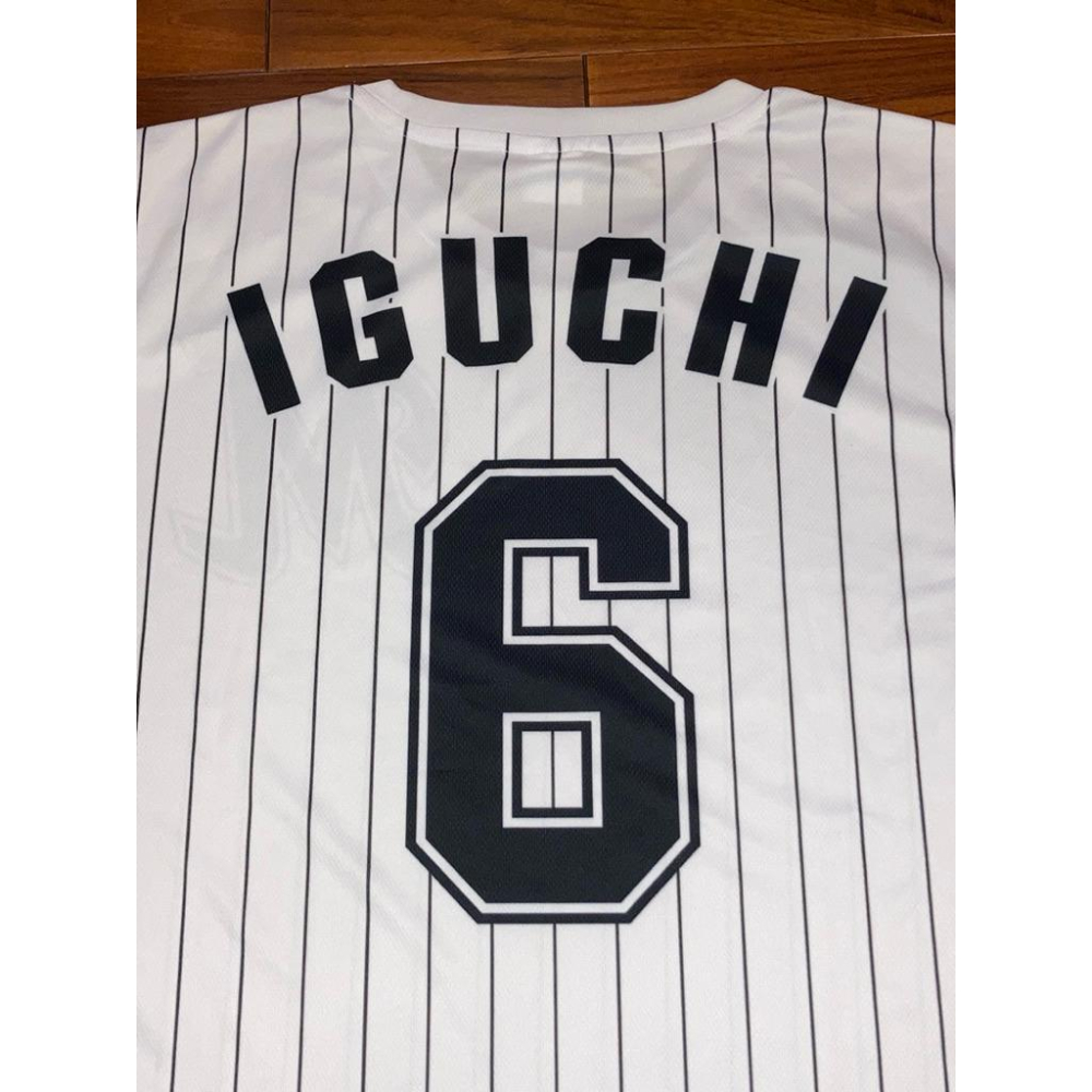 日本職棒 千葉羅德海洋 井口資仁 排汗練習衣/上衣 XL (球衣 日職 NPB 棒球 棒壘 T恤 運動 短T)-細節圖6