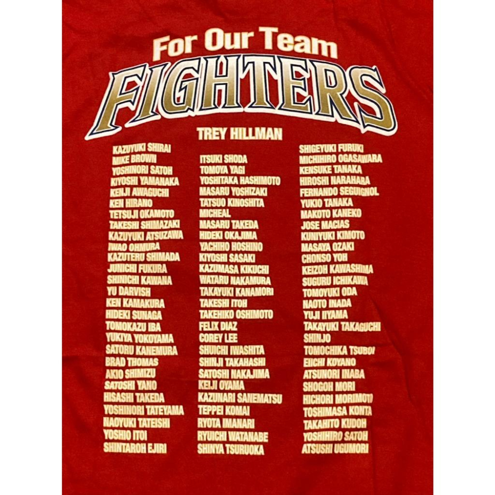 全新未穿 日本職棒 火腿鬥士 2006 日本一 優勝紀念 棉質上衣 L (冠軍 短T 球衣 NPB 棒球 棒壘 北海道)-細節圖5